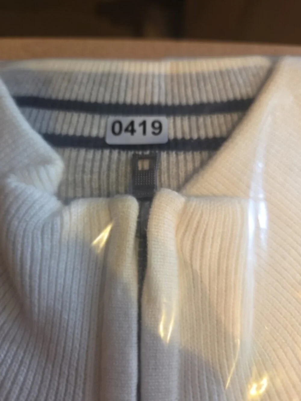 Nautica Quarter Zip Pullover Sweater XXL White Logo